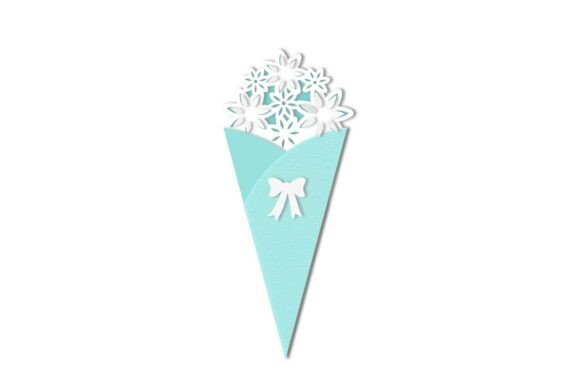 3D SVG Mother's Day Bouquet Card for Editorial Use