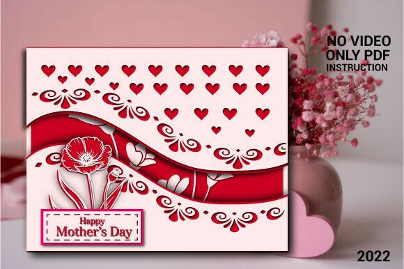 3D SVG Review: Mother’s Day Layered Wave Card