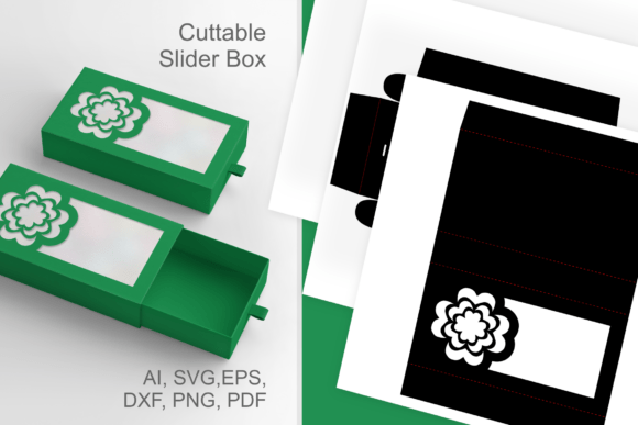4 Petals Flower Wide Window 3D SVG for St. Patrick's Day