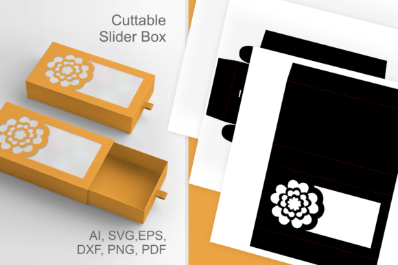 5 Petals Flower Wide Window 3D SVG for Spring