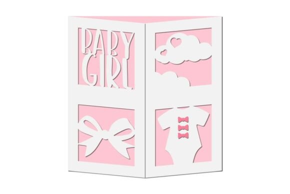 Baby Girl Cut Out Gate Fold Card SVG Review