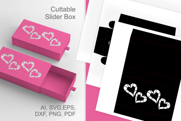 Couple of Hearts Wide Window Drawer Box 3D SVG Review