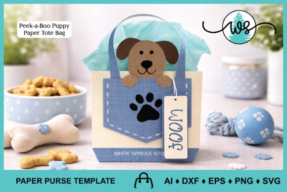 Dog Lover Paper Purse Gift Bag Template: 3D SVG Review