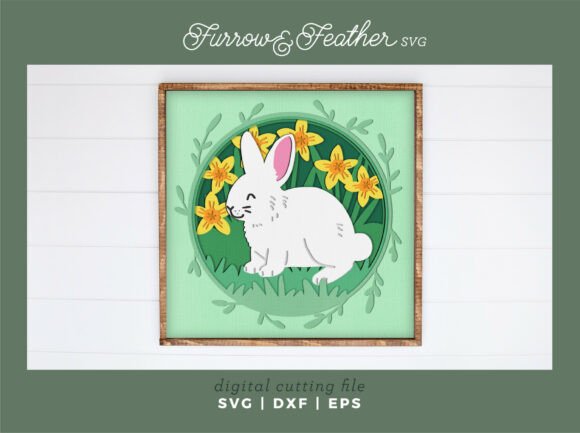 Easter Bunny with Daffodils Shadowbox Review