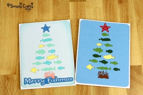 Fish Christmas Tree Card SVG: A 3D SVG Review