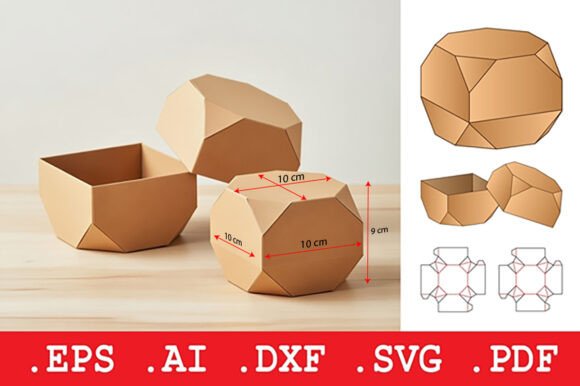 Geometric Octagonal Gift Box: 3D SVG Objects Review