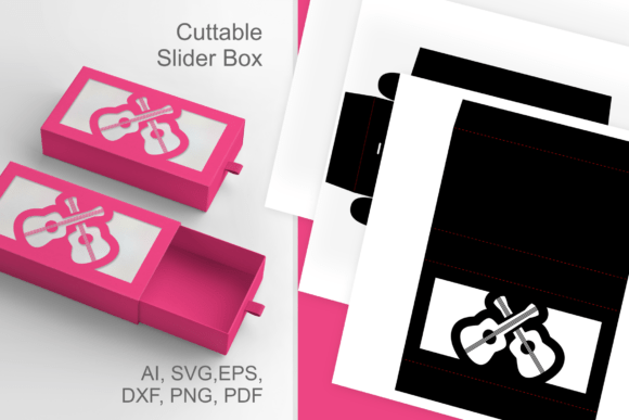 Guitars Cutout 3D SVG: Festive Holidays Packaging