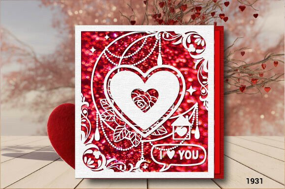 I Love YOU Valentine Card Svg LAYER 1931: 3D SVG Review