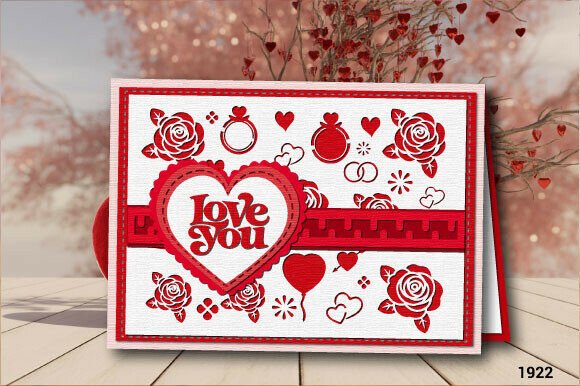Love You Valentine Greeting Card Svg1922: 3D SVG Review