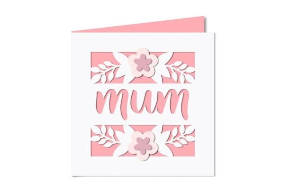 Mum Floral Cut Out 3D SVG for Mother's Day