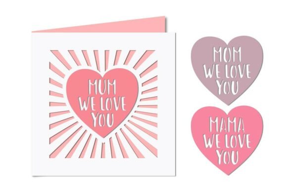 Mum Mom Mama 3D SVG for Mother's Day Crafts