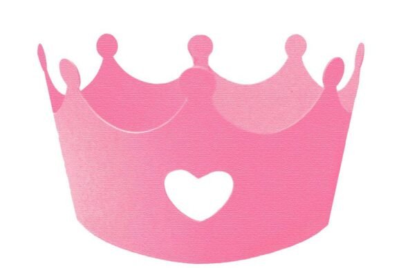 Princess Crowncupcake Wrapper SVG: 3D SVG for Birthdays