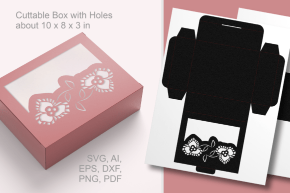 Two Flowers Cutout 3D SVG for Spring Branding