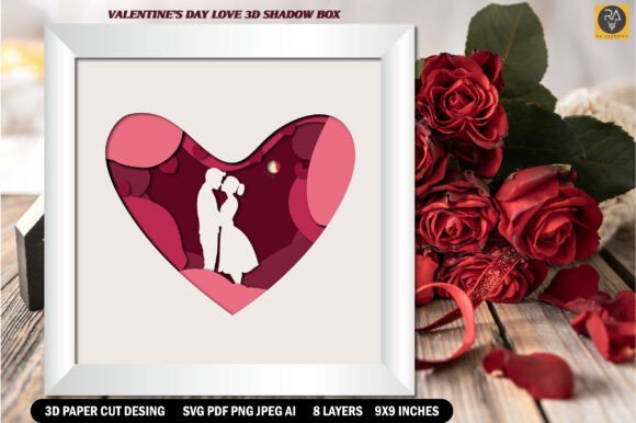 Valentine s Day Love 3D Shadow Box SVG Review