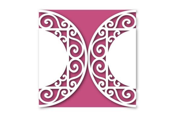 Wrought Iron Circle Frame 3D SVG for Cards And Invites